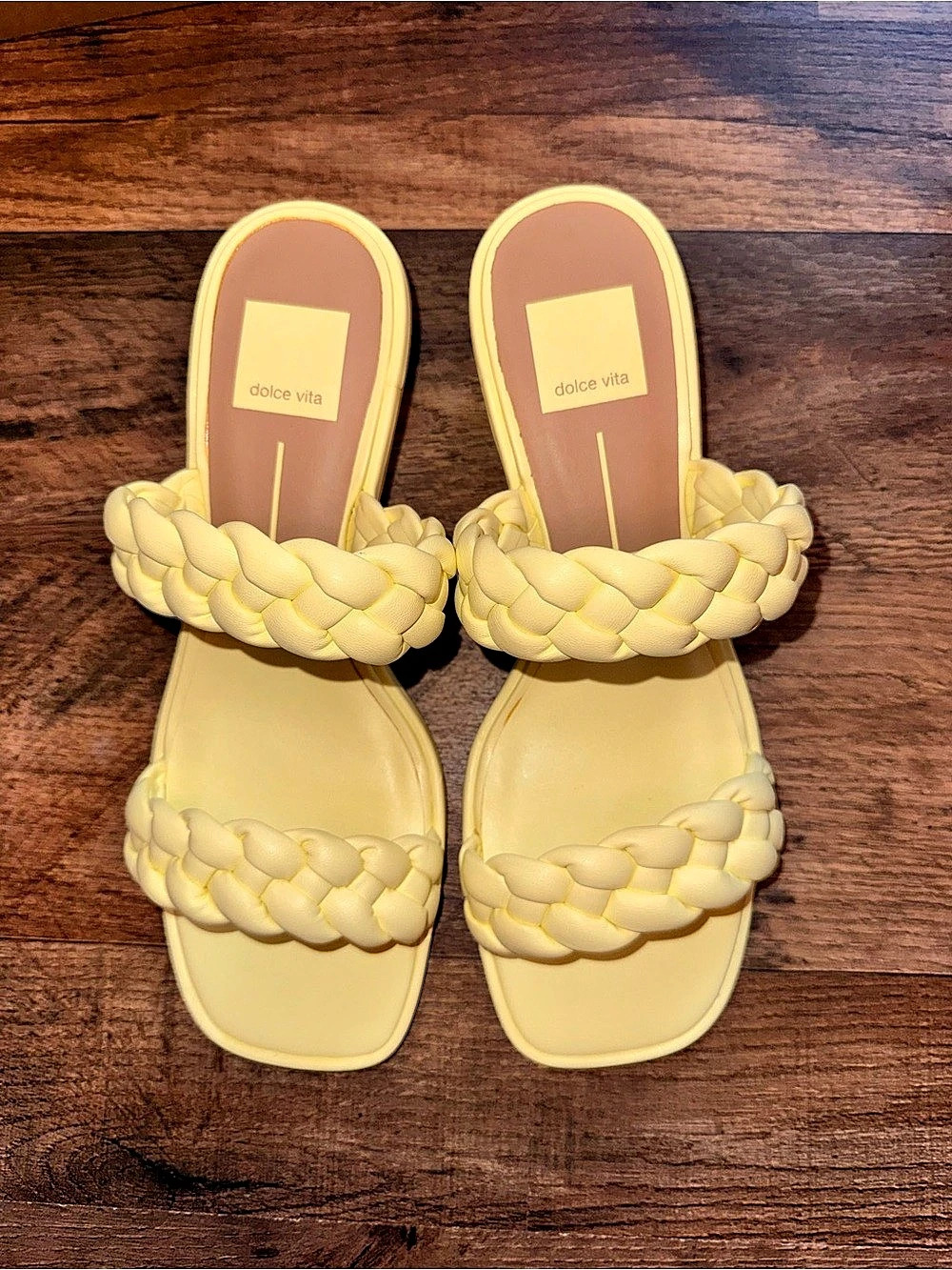 Dolce Vita Dolly Braided Platform Sandals in Yellow US 8 NWT
